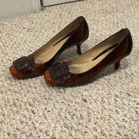 Cole Haan Shoes - Cole Haan Brown Patent Leather Heels